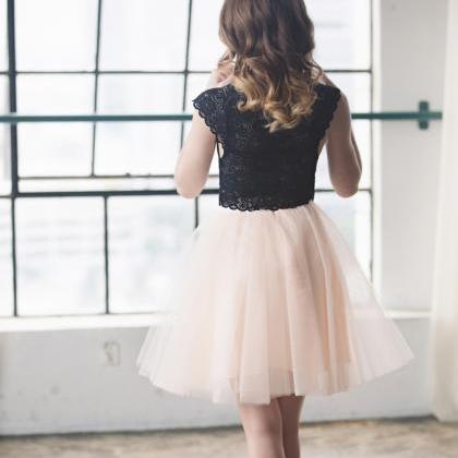 Blush Pink Satin Tulle Short Skirt Women Skirt
